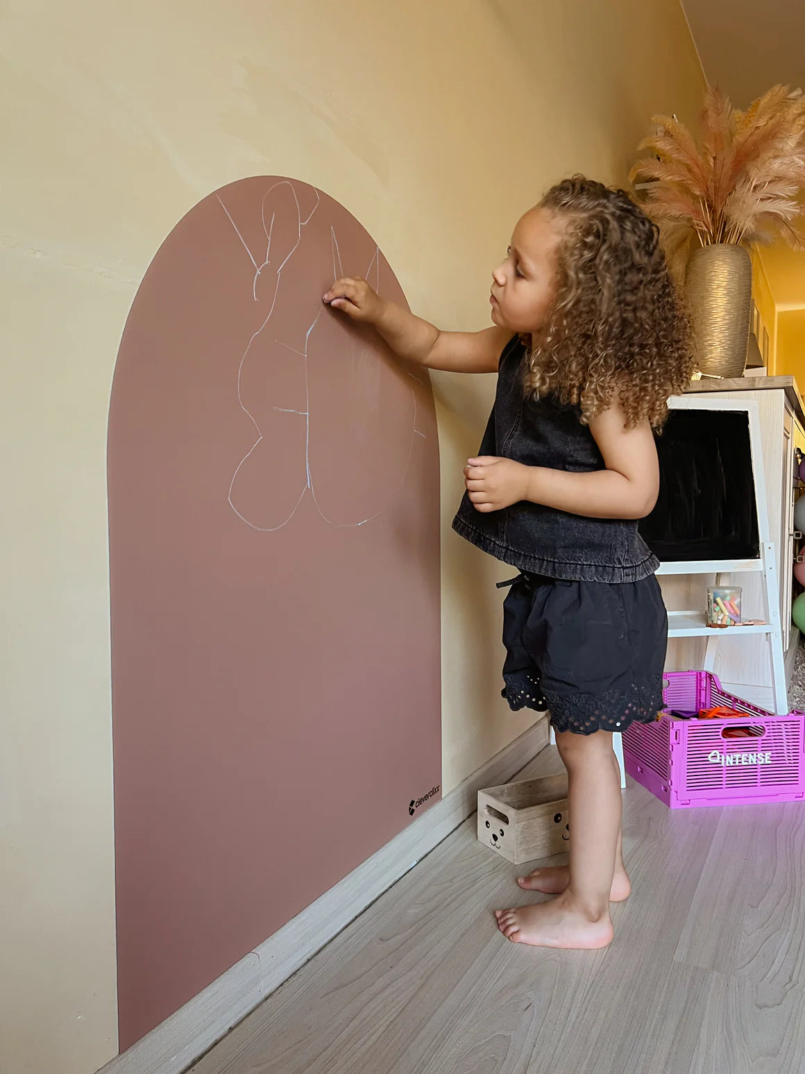 Cleverclixx Magnetic Wall Sticker 95x75cm - mocha cream