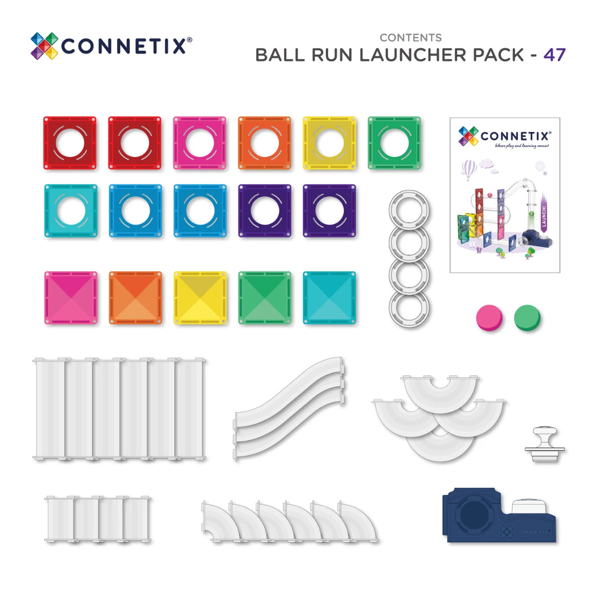 CONNETIX Ball Run Luncher 47 Teile