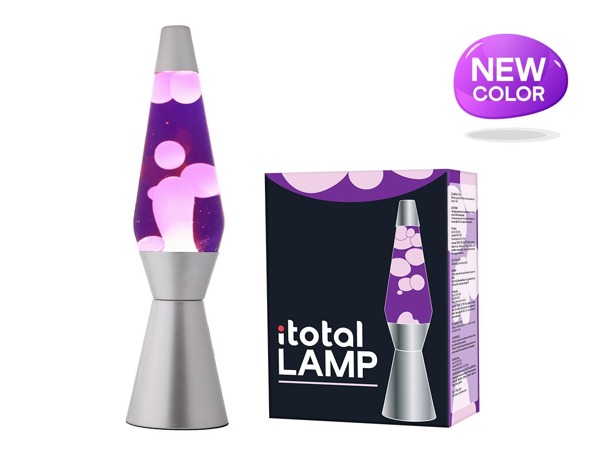 i-Total Lavalampe violett/weiß