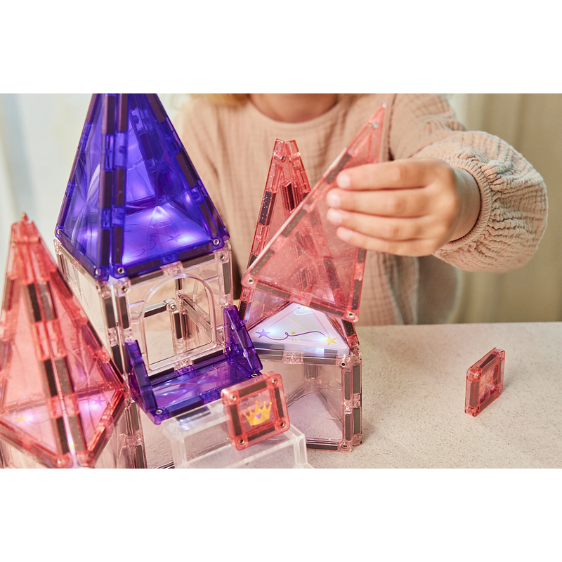 Cleverclixx® Magnetbausteine Princess Palace Bausatz Pastell 38 Teile