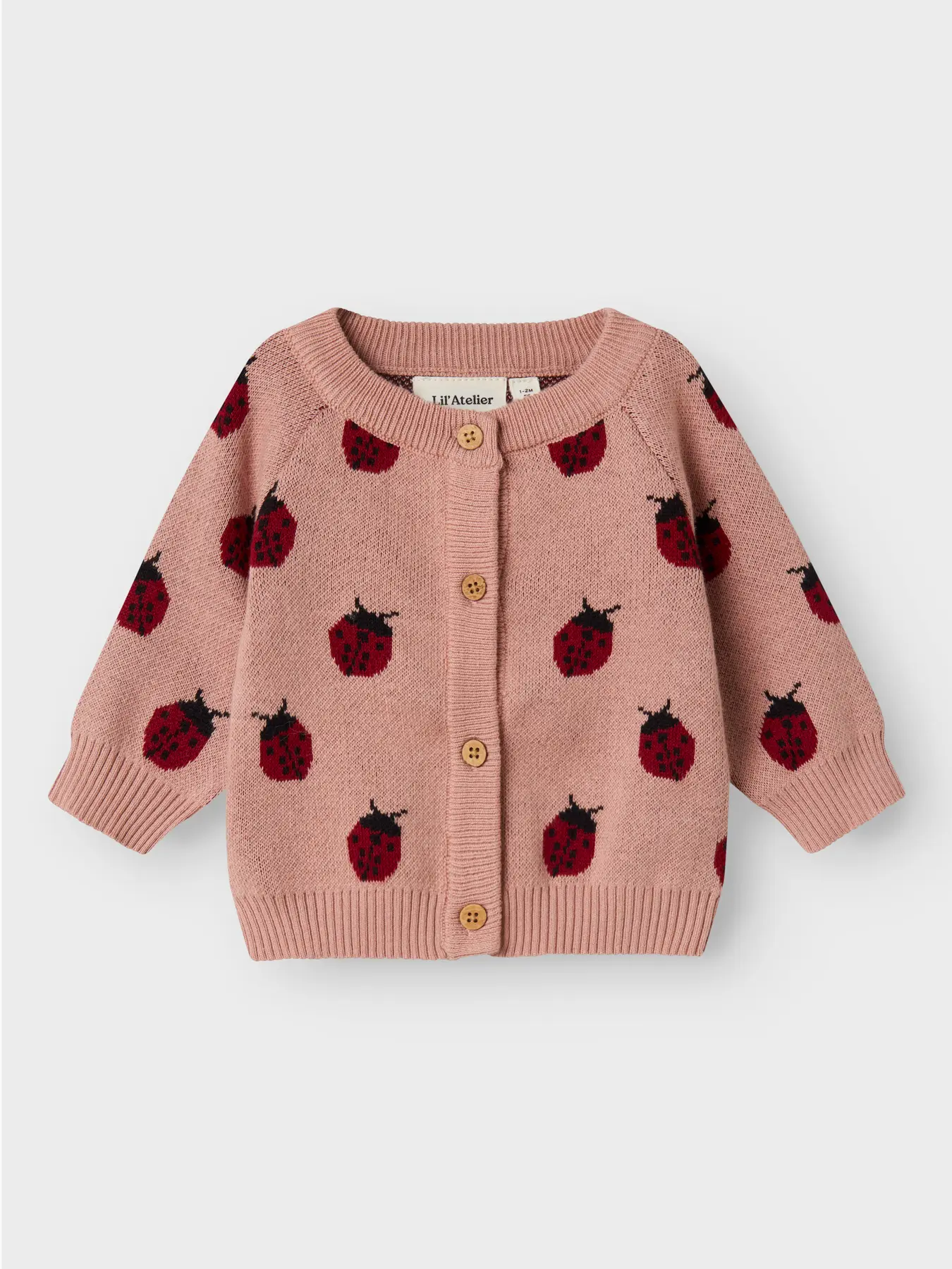 Lil' Atelier Baby Strickjacke Marienkäfer