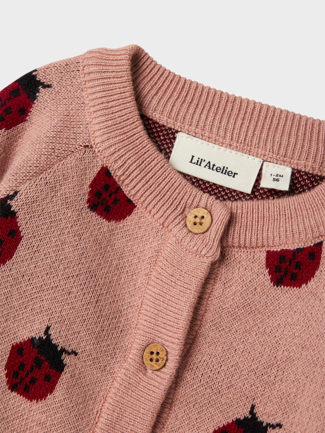Lil' Atelier Baby Strickjacke Marienkäfer
