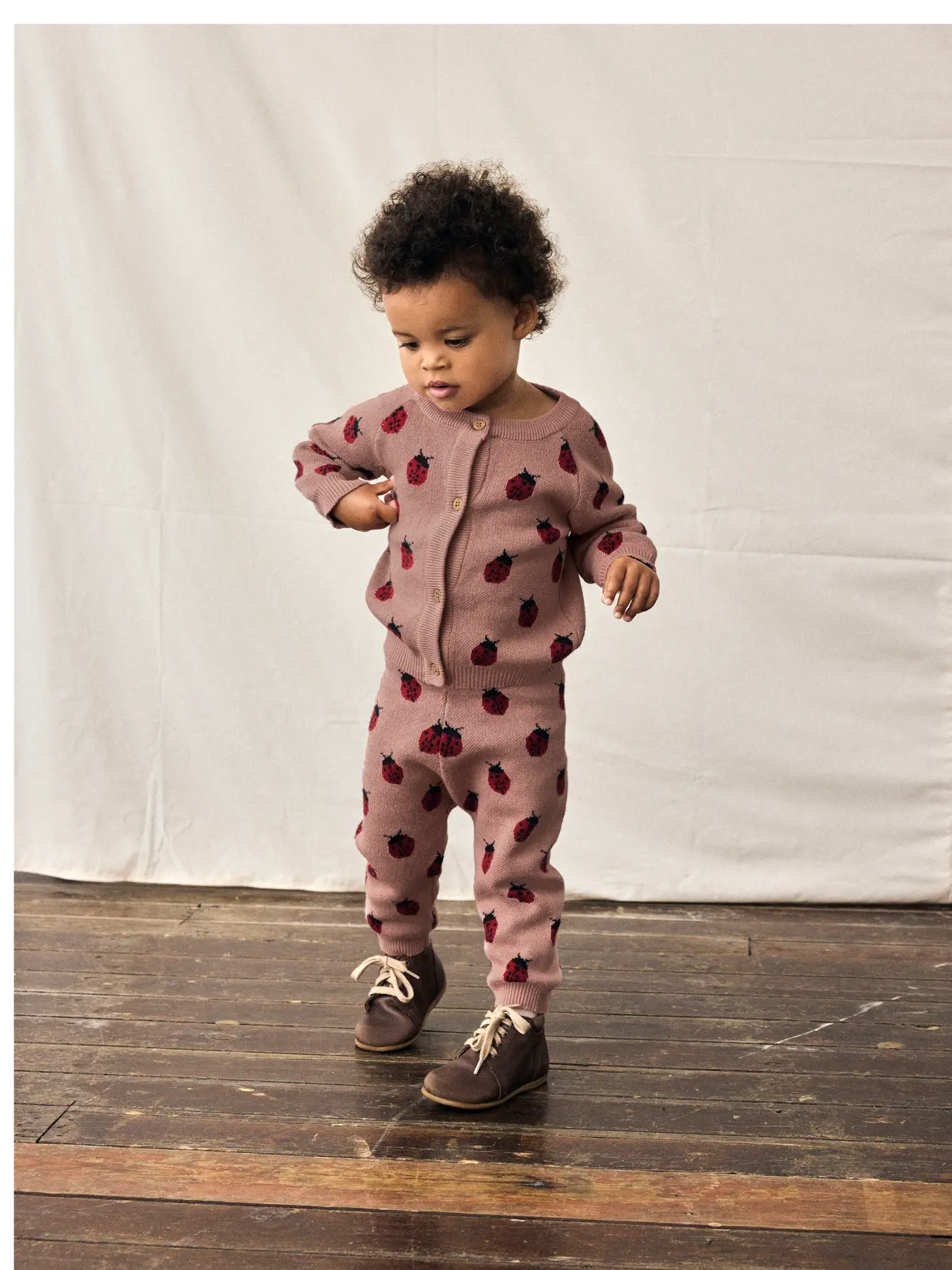 Lil' Atelier Baby Strickjacke Marienkäfer