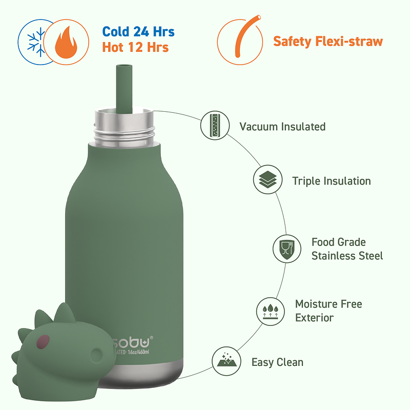 ASOBU® Bestie Trinkflasche 475ml Dino