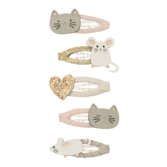 Mimi & Lula Katze und Maus Mini Haarspangen
