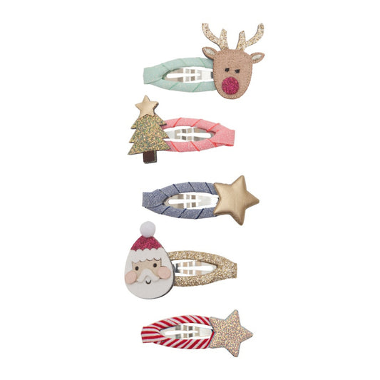 Mimi & Lula Santa und Rudolph Mini Haarspangen