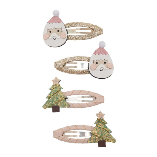 Mimi & Lula Weihnachtsmann und Weihnachtsbaum Haarspangen