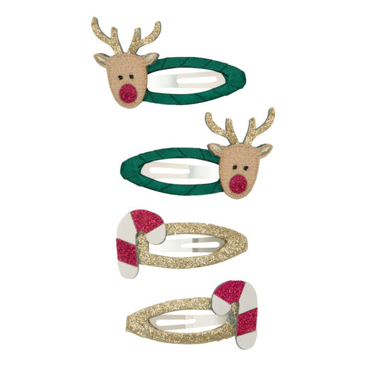 Mimi & Lula Rudolph und Zuckerstangen Haarspangen