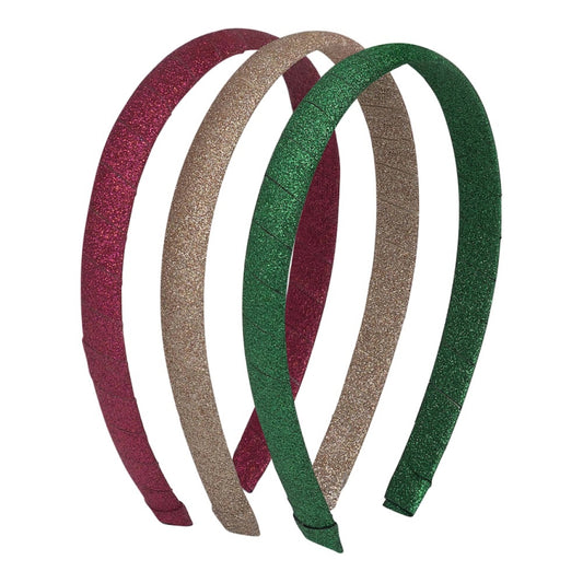 Mimi & Lula Weihnachtsmann-Glitzer-Haarreif 3-er Set
