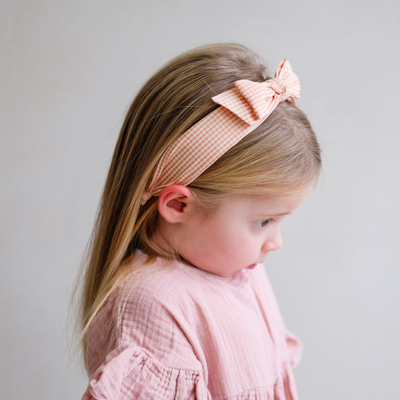 Mimi & Lula Peach Gingham Edie Haarreif