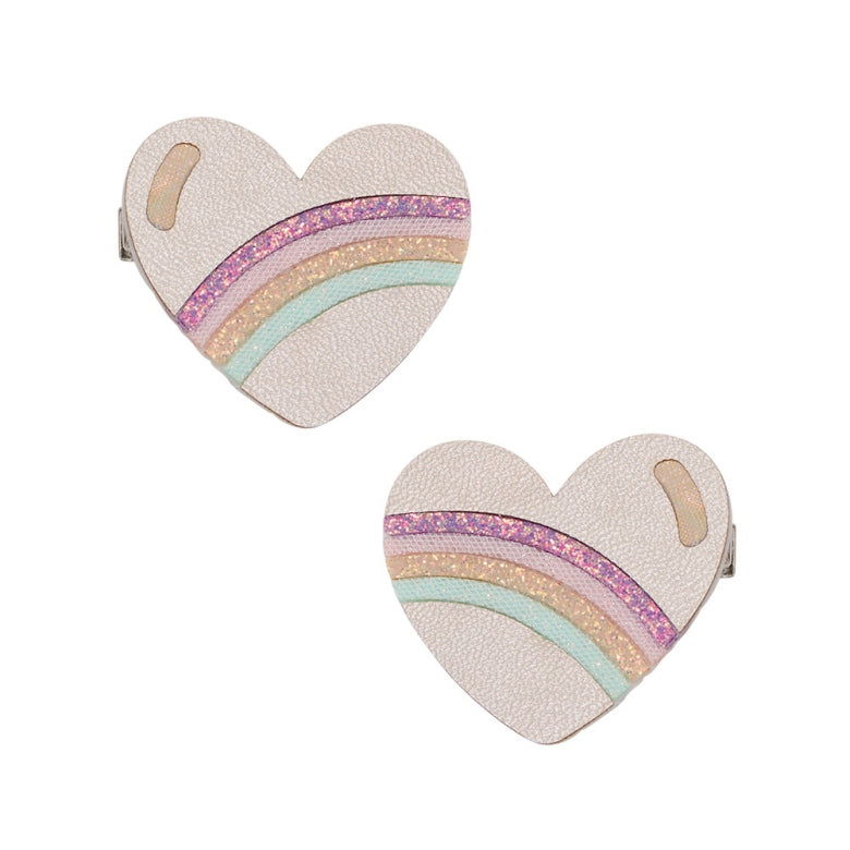 Mimi & Lula Regenbogen Herz Haarspangen