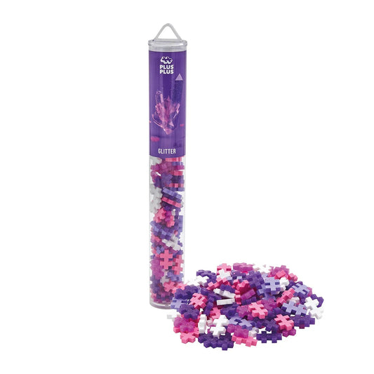Plus-Plus Tube Mini Basic: Glitzer - 100 Bausteine