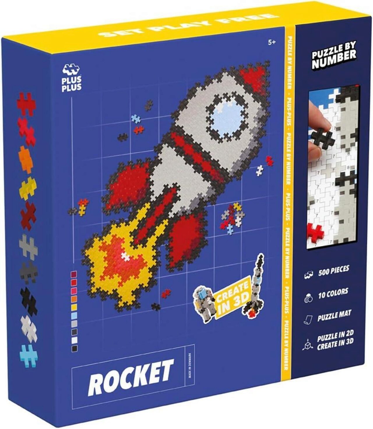 Plus-Plus Kreativ Bausteine Puzzle: Rakete 500 Teile