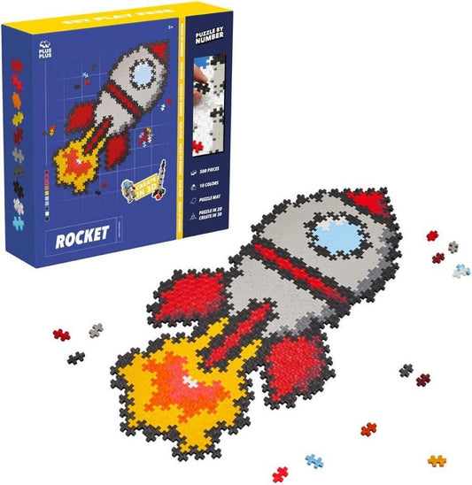 Plus-Plus Kreativ Bausteine Puzzle: Rakete 500 Teile