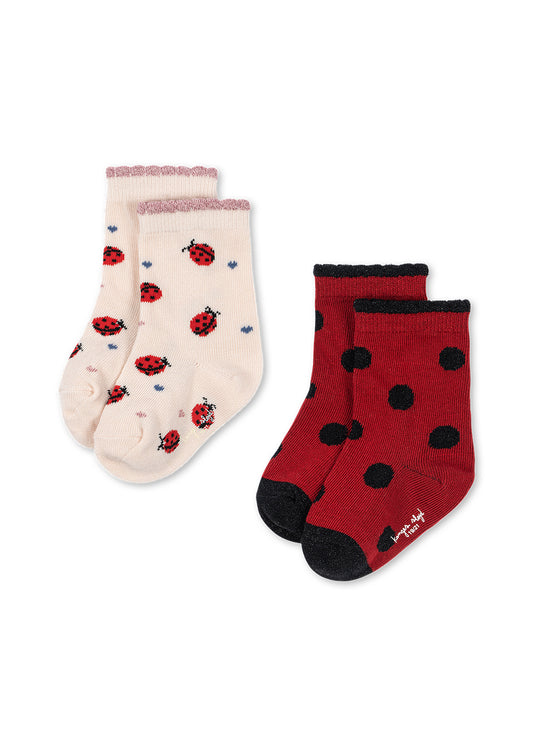 Konges Sløjd Doppelpack Marienkäfer Socken
