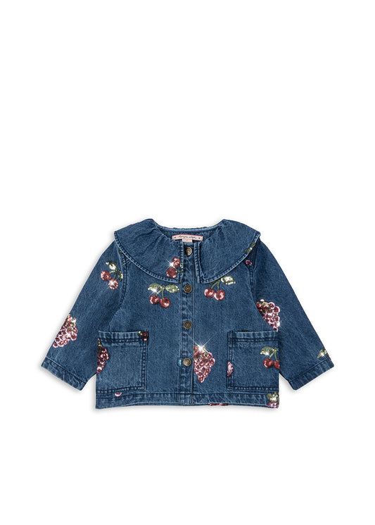 Konges Sløjd Magot Pailletten Jeansshirt GOTS