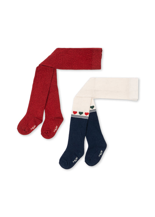 Konges Sløjd 2-er Pack Strumpfhosen Glitter