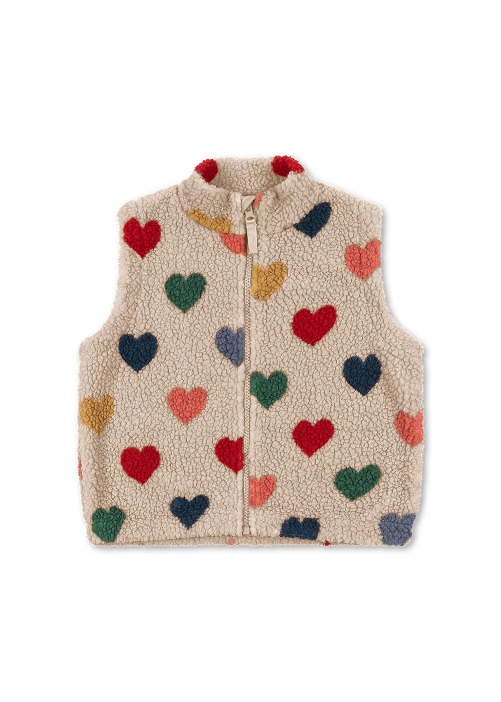 Konges Sløjd Jody Teddy Weste - bon coeur colore