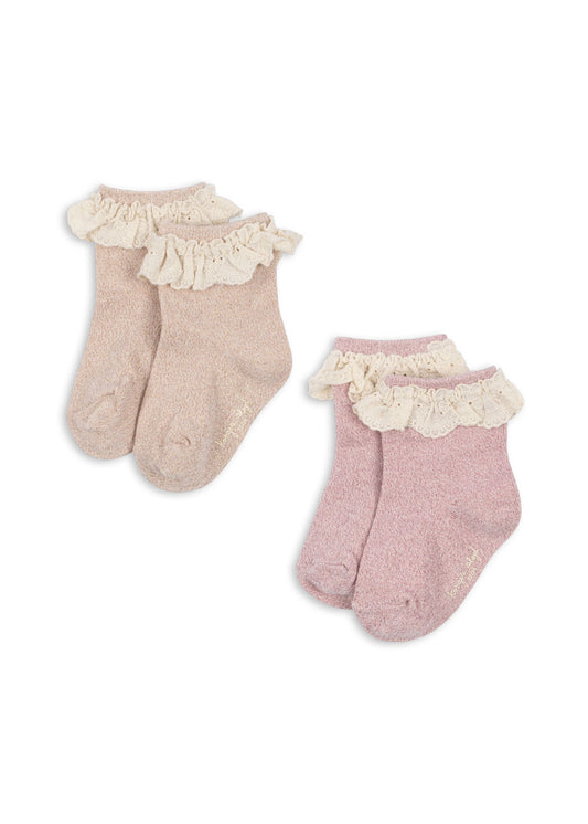 Konges Sløjd Glitzer Rüschen Socken