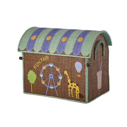 rice Raffia Kleine Aufbewahrungsbox Fun Fair mint